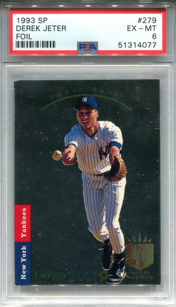 Derek Jeter 1993 Upper Deck Sp Rookie Card (PSA EX-MT 6)