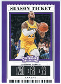 LeBron James 2019-20 Panini Contenders Season Ticket Card #38