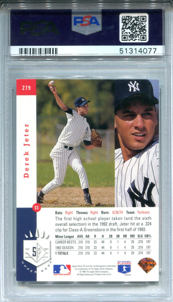 Derek Jeter 1993 Upper Deck Sp Rookie Card (PSA EX-MT 6)