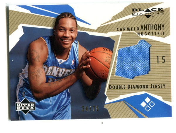 Carmelo Anthony 2003-04 Upper Deck Black Diamond Jersey Card (24/75)