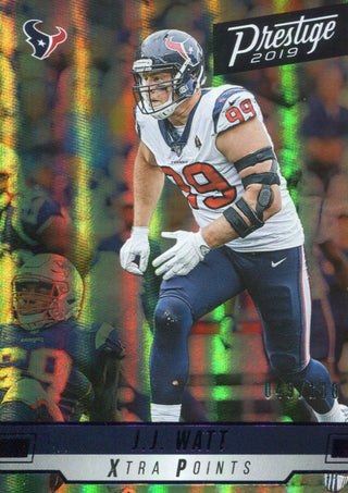 J.J. Watt 2019 Panini Prestige Purple Foil Insert Card 49/100