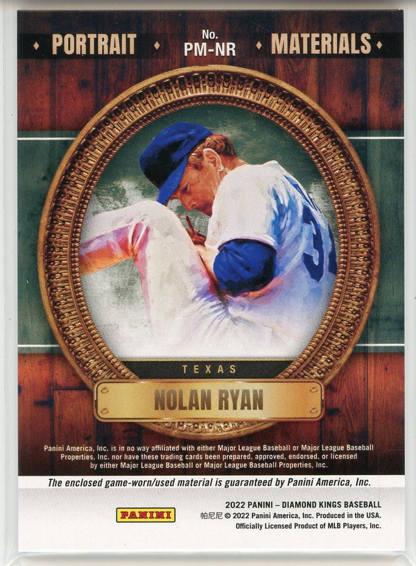 Nolan Ryan 2022 Panini Diamond Kings Portrait Materials Patch Card #PM-NR