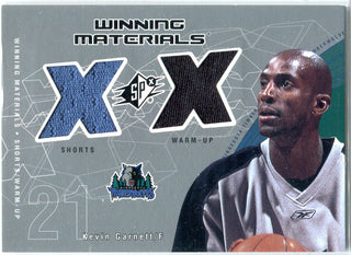 Kevin Garnett 2002 Upper Deck Game-Worn Dual Patch Card