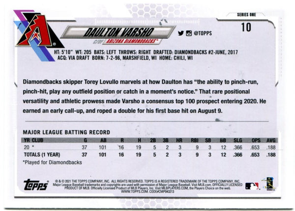 Daulton Varsho Topps 70 Rookie 2021