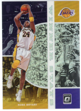 Kobe Bryant 2019-20 Panini Donruss Optic Winner Stays Insert Prizm Card #12