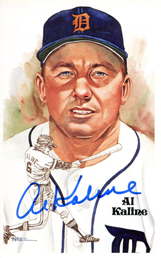 Al Kaline Autographed Perez Steele Postcard (JSA)