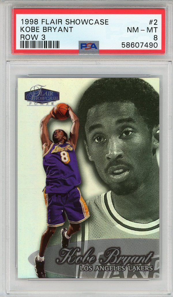 Kobe Bryant 1998 Flair Showcase Row 3 Card #2 (PSA NM-MT 8)