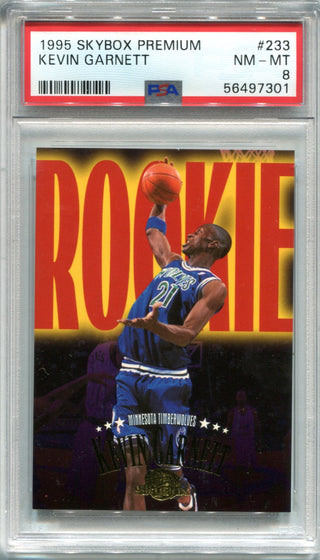 Kevin Garnett 1995 Skybox Premium #233 PSA NM-MT 8 Card