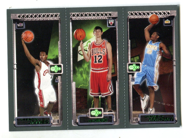 Lebron James/K.Hinrich /Carmelo 2004 Topps Matrix Trio Card