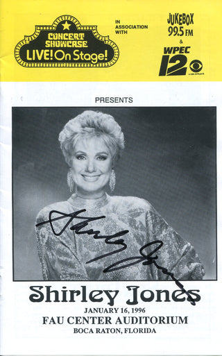 Shirley Jones Autographed Concert Showcase Live! On Stage Program