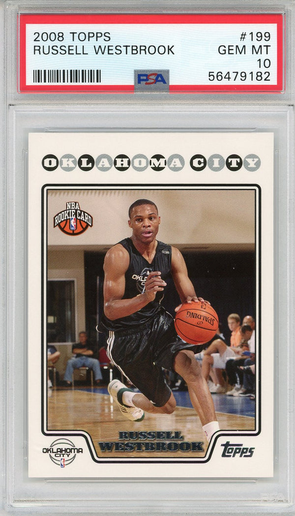 Russell Westbrook 2008 Topps Rookie Card #199 (PSA)