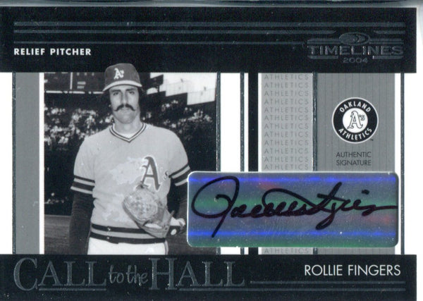 Rollie Fingers Autographed 2004 Donruss Timelines Card