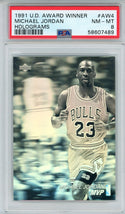 Michael Jordan 1991 Upper Deck Award Winner Hologram Card #AW4 (PSA NM-MT 8)