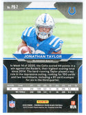 Jonathan Taylor 2020 Panini Chronicles Prizm Black Rookie Card #PB-7