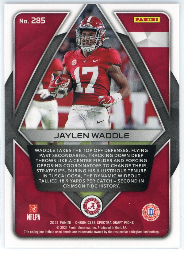 Jaylen Waddle 2021 Panini Chronicles Spectra Draft Picks Rookie Card #285