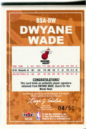 Dwyane Wade 2004 Fleer Big Signs Autographed Card 4/50