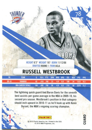 Russel Westbrook Panini Rookies and Stars 2010