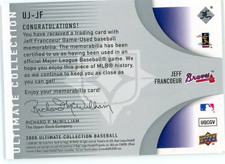 Jeff Francoeur 2008 Ultimate Collection Game-Worn Jersey Card /10