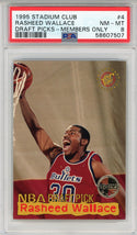 Rasheed Wallace 1995 Topps Stadium Club Members Only Rookie Card #4 (PSA NM-MT 8)