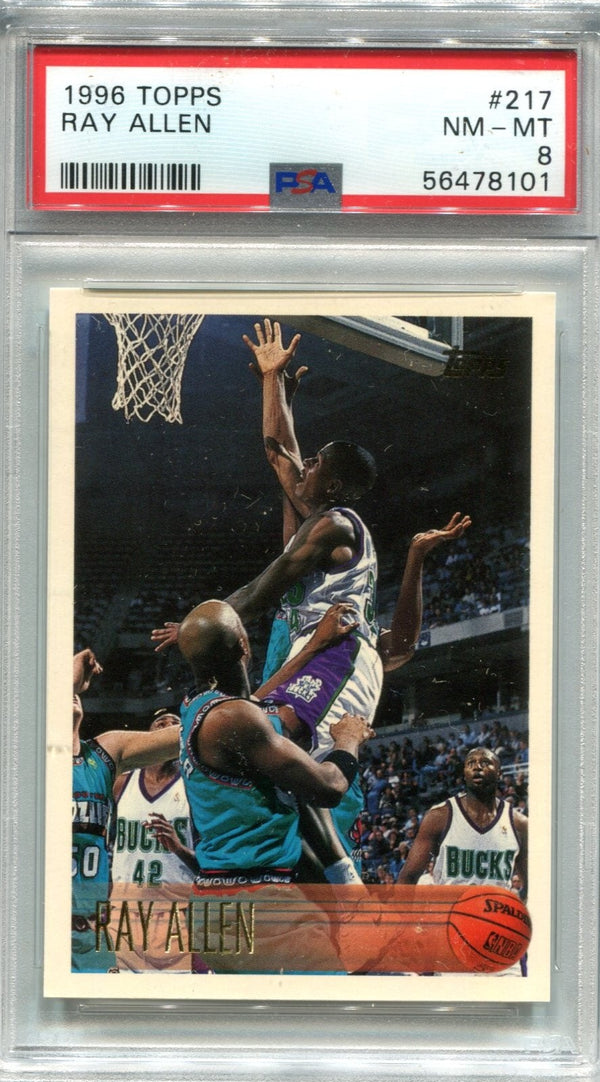 Ray Allen 1996 Topps #217 PSA NM-MT 8 Card