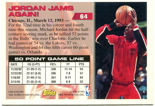 Michael Jordan Topps 50 point Club