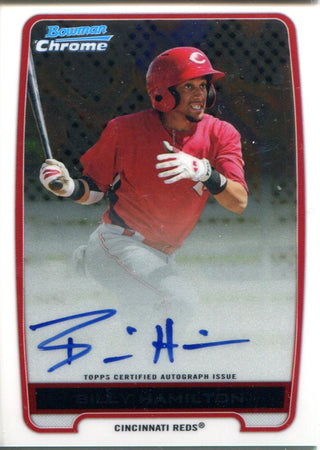 Billy Hamilton Autographed 2012 Bowman Chrome Rookie Card