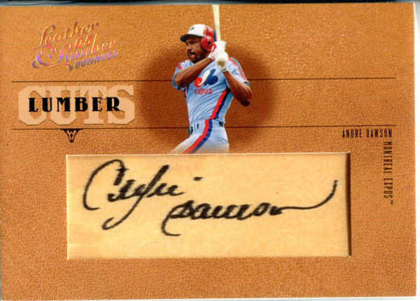 Andre Dawson Autographed 2005 Donruss Leather & Lumber Card