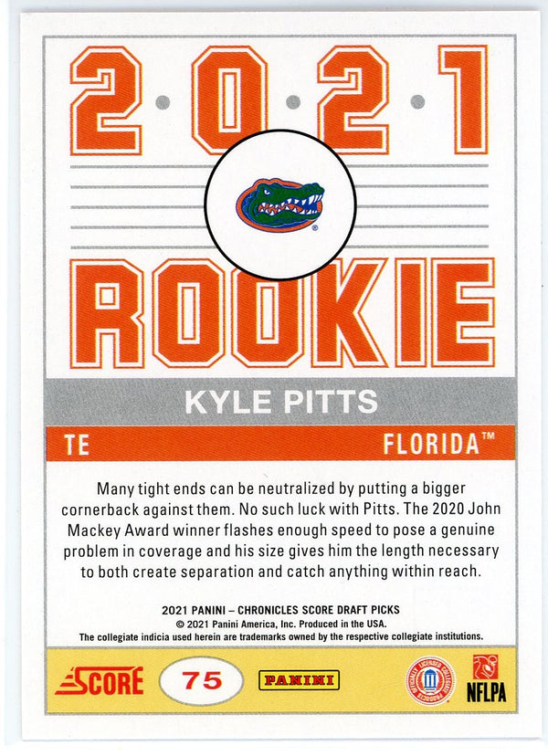 Kyle Pitts 2021 Panini Chronicles Score Draft Picks Rookie Card #75