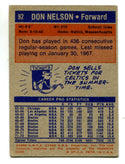 Don Nelson 1972 Topps #92 Card