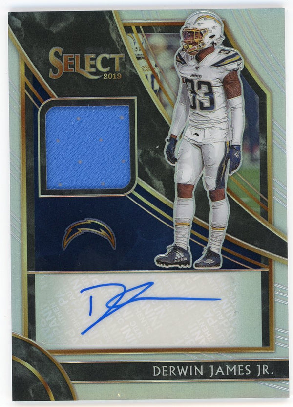 Derwin James Jr. Autographed 2019 Panini Select Prizm Jersey Card