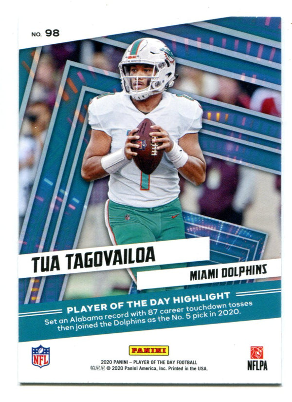 Tua Tagovailoa 2020 Panini Player of the day #98 Card