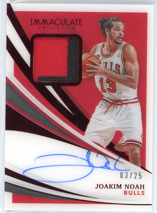 Jaokim Noah Autographed 2020-21 Panini Immaculate Collection Patch Card