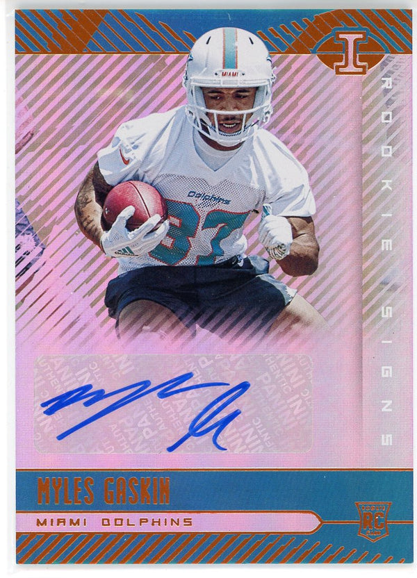 Myles Gaskin Autographed 2019 Panini Illusions Rookie Card