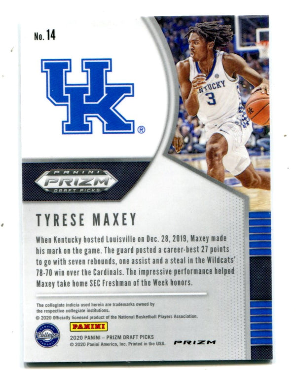 Tyrese Maxey 2020 Panini Prizm Draft Picks #14 Silver Prizm