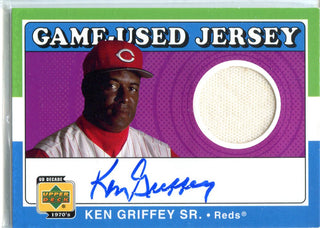 Ken Griffey Sr. Autographed Upper Deck Jersey Card