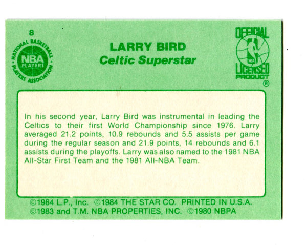 Larry Bird 1984 Star Company #10 Card