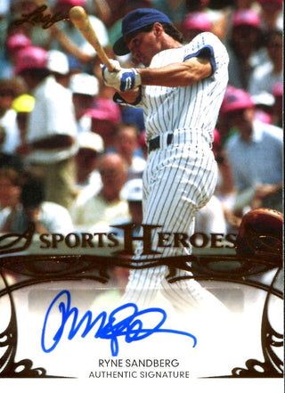 Ryne Sandberg 2013 Leaf Sports Heroes Autographed Card