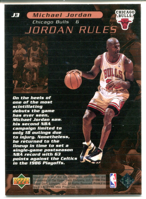 Michael Jordan 1998 Upper Deck Jordan Rules Card #J3