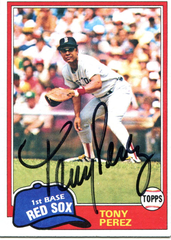 Tony Perez Autographed 1981 Topps Card