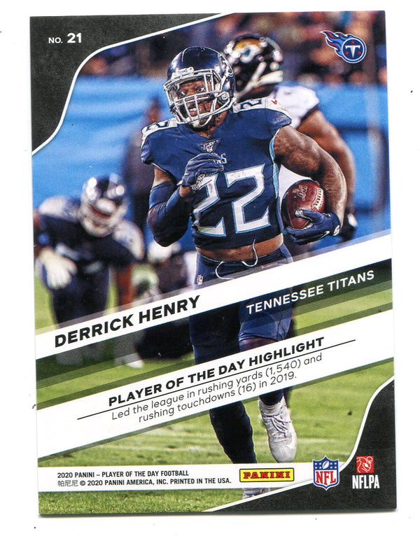 Derrick Henry 2020 Panini Player of the day #21 22/99 Card