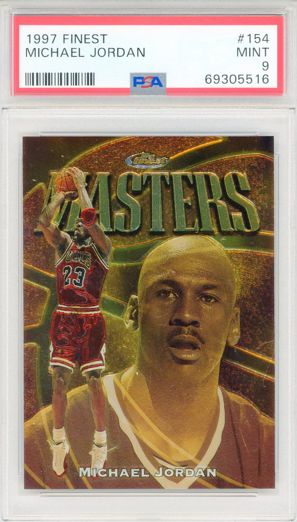 Michael Jordan 1997 Topps Finest Card #154 (PSA Mint 9)