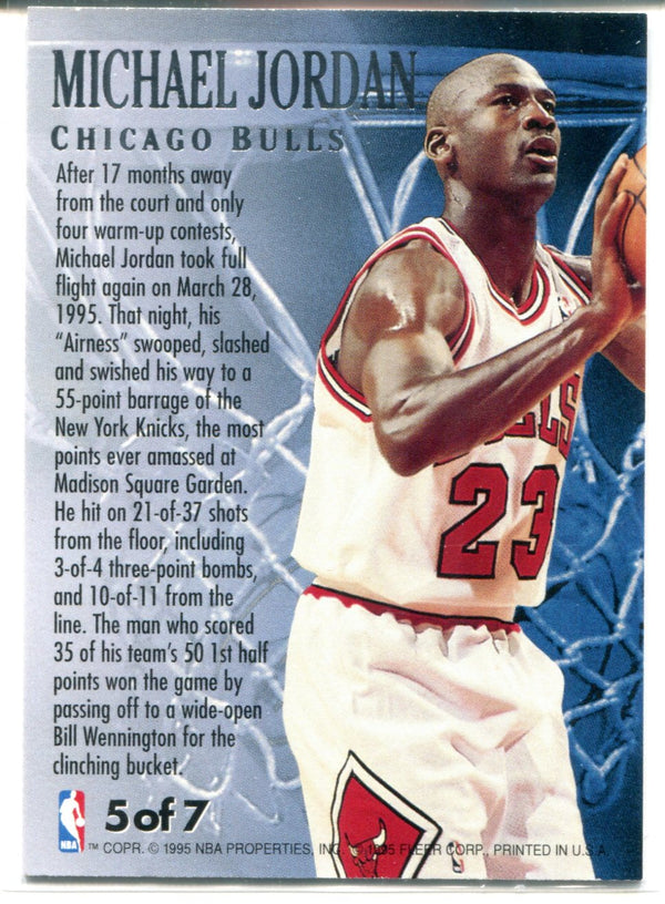 Michael Jordan 1995-96 Fleer Ultra Fabulous Fifties Card #5