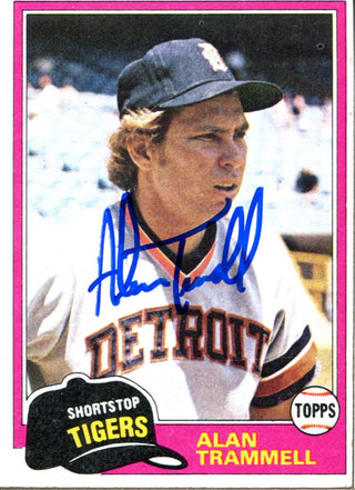 Alan Trammell Autographed 1981 Topps Card