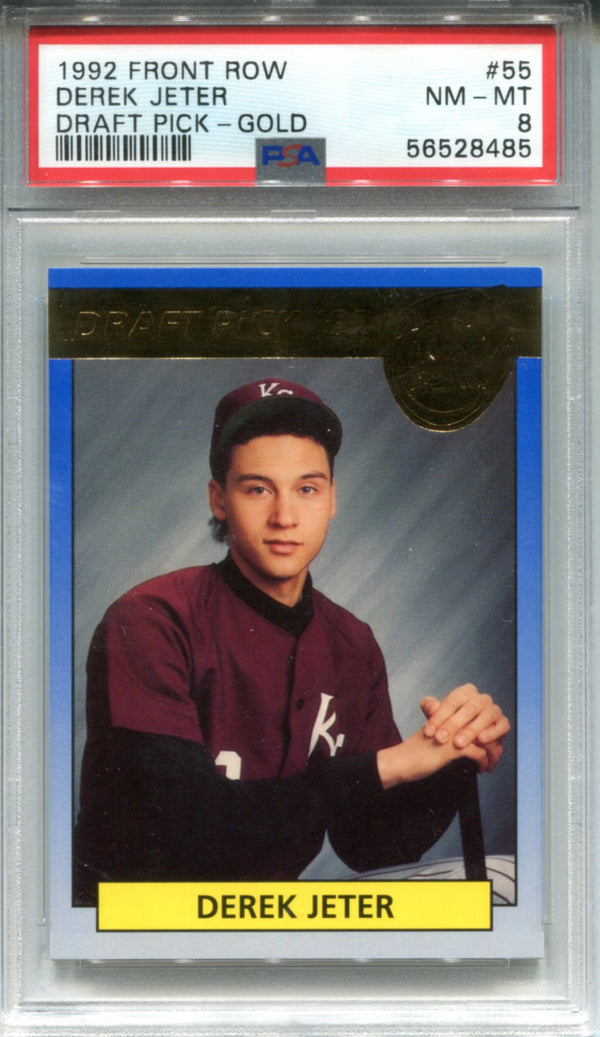 Derek Jeter 1992 Front Row Draft Pick Gold Rookie Card (PSA)