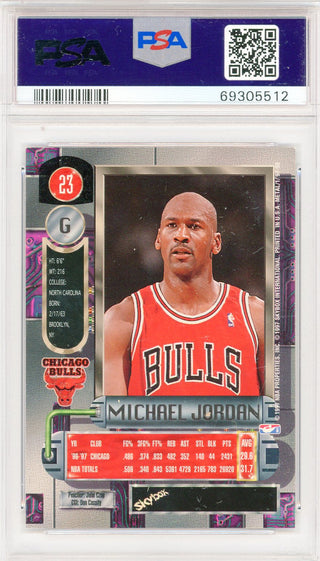 Michael Jordan 1997 Fleer Metal Universe Card #23 (PSA Nm-MT+ 8.5)