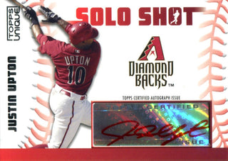 Justin Upton Autographed 2009 Topps Unique Solo Shot Card