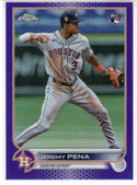 Jeremy Pena 2022 Topps Chrome Rookie Purple Refractor Card #USC136