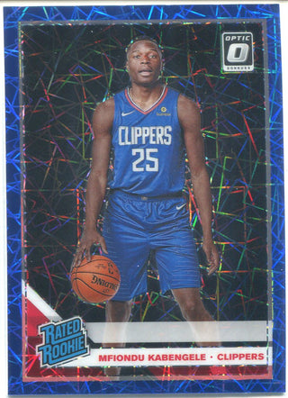 Mfiondu Kabengele 2019-20 Donruss Optic Blue Velocity Prizm Rated Rookie Card