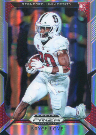 Bryce Love 2019 Panini Prizm Draft Picks Refractor Rookie Card