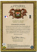 Jason Bay Upper Deck Artifacts Apparel Jersey Card 015/130